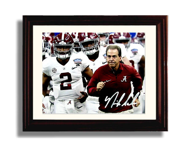 Alabama Autograph Print - Nick Saban - Champion Creed