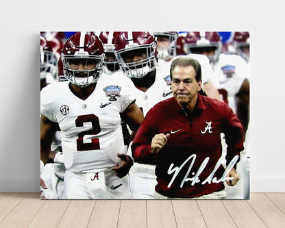 Alabama Autograph Print - Nick Saban - Champion Creed