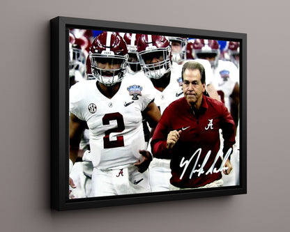 Alabama Autograph Print - Nick Saban - Champion Creed