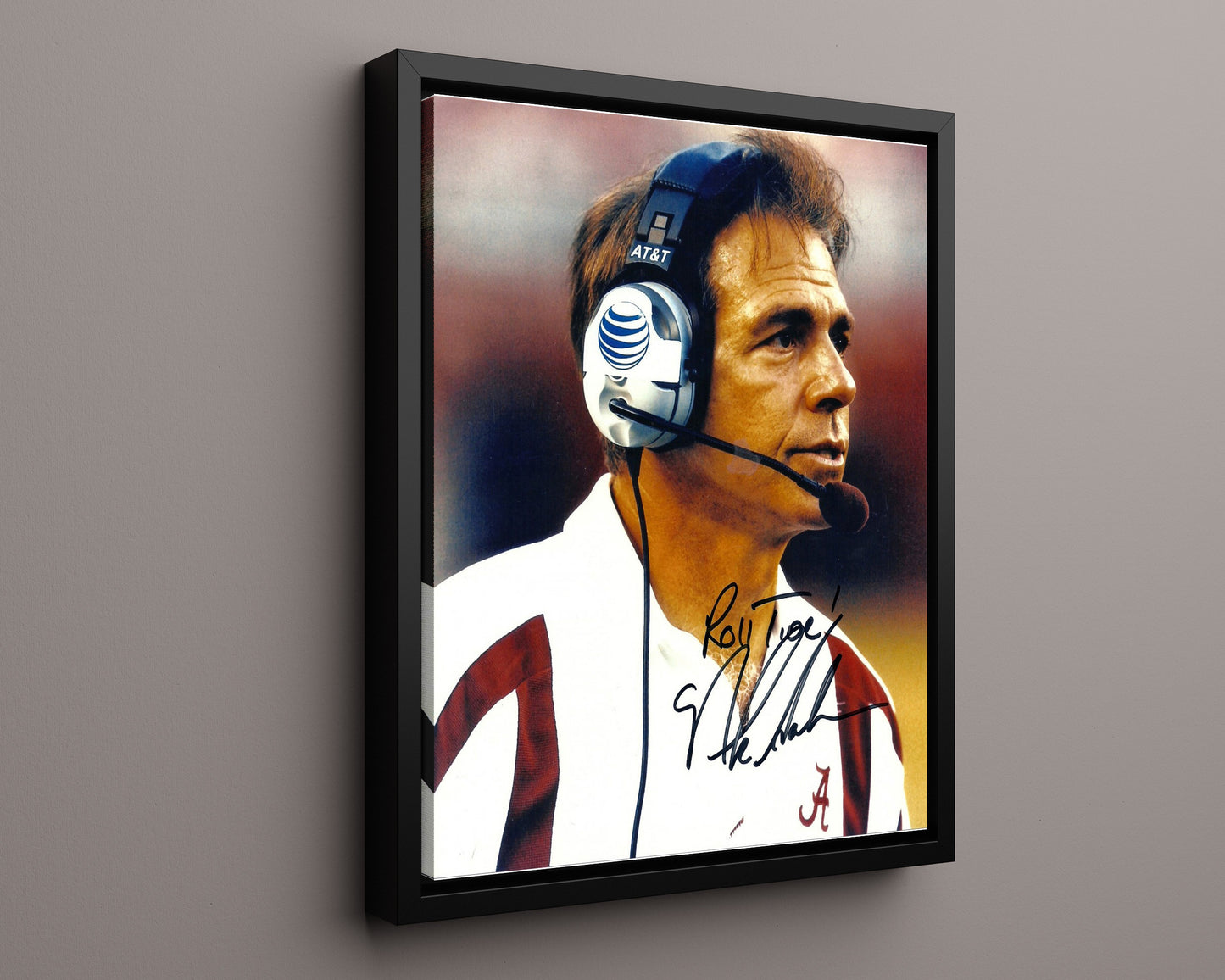 Alabama Autograph Print - Nick Saban - Crimson Commander