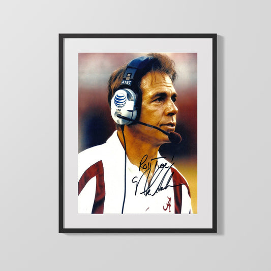 Alabama Autograph Print - Nick Saban - Roll Tide Strategist
