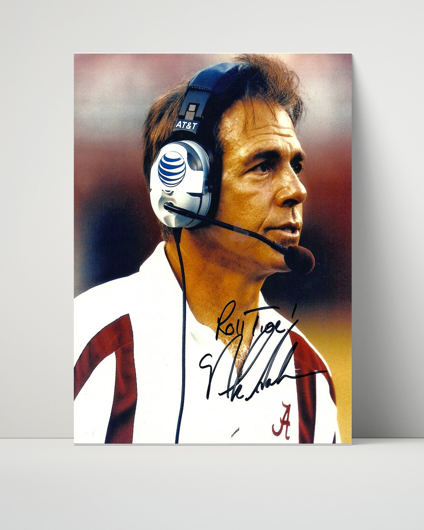 Alabama Autograph Print - Nick Saban - Crimson Commander