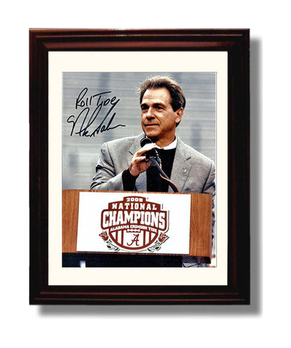 Alabama Autograph Print - Nick Saban , Henry & Ragland - 2015 Team
