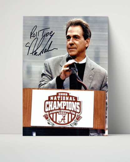 Alabama Autograph Print - Nick Saban , Henry & Ragland - 2015 Team