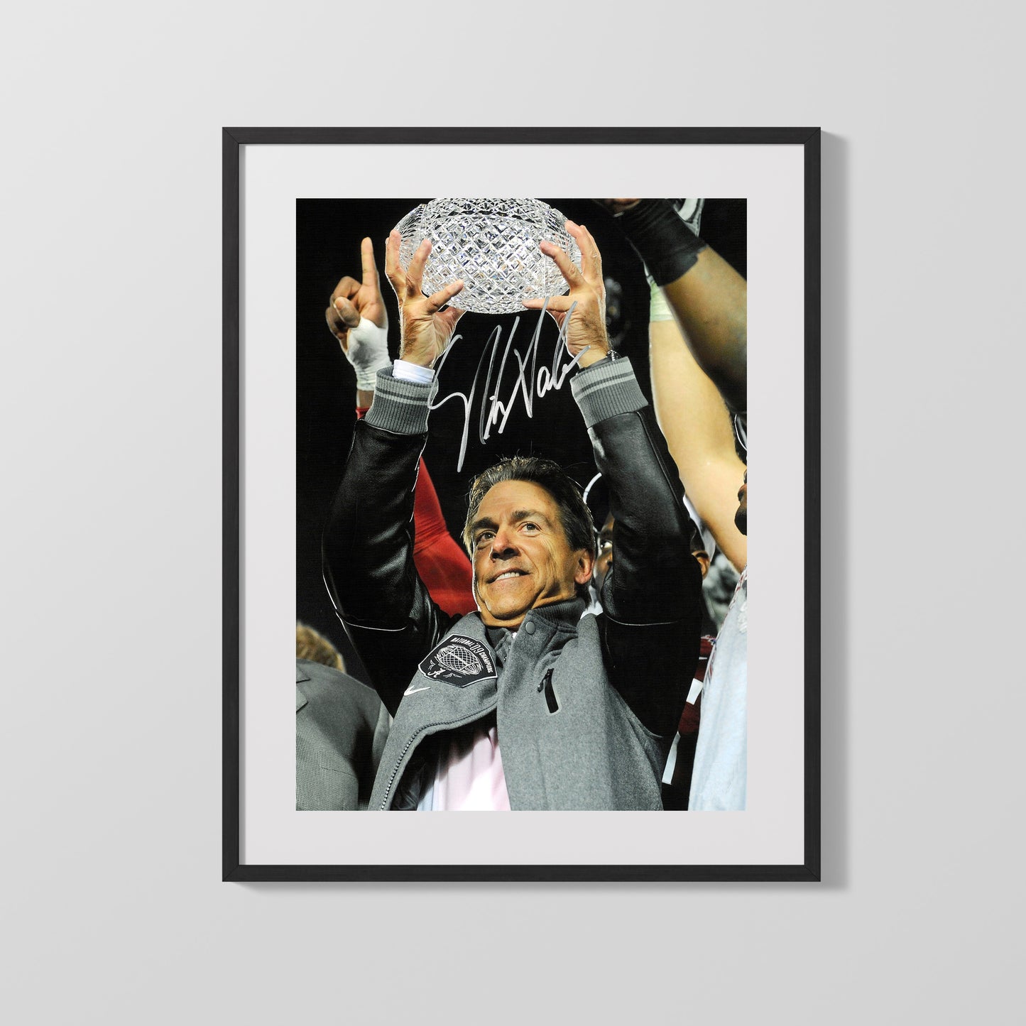 Alabama Autograph Print - Nick Saban Crystal Ball - Trophy Time