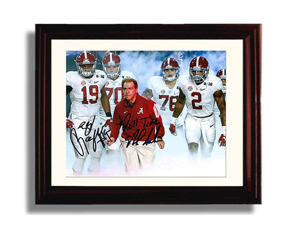 Alabama Autograph Print - Nick Saban Trophy Raise - Roll Trophy Tide