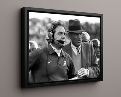 Alabama Autograph Print - Saban & The Bear - Timeless Titans