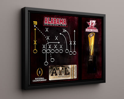 Alabama Autograph Print - The Play 2017 Champs - Tide Turns the Tide