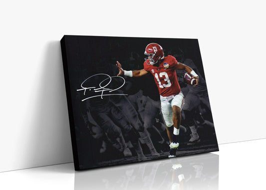 Alabama Autograph Canvas - Tua Tagovailoa Heisman - Pose Perfect
