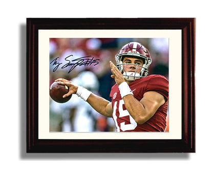Alabama Autograph Print - Ty Simpson - Pass in Progress