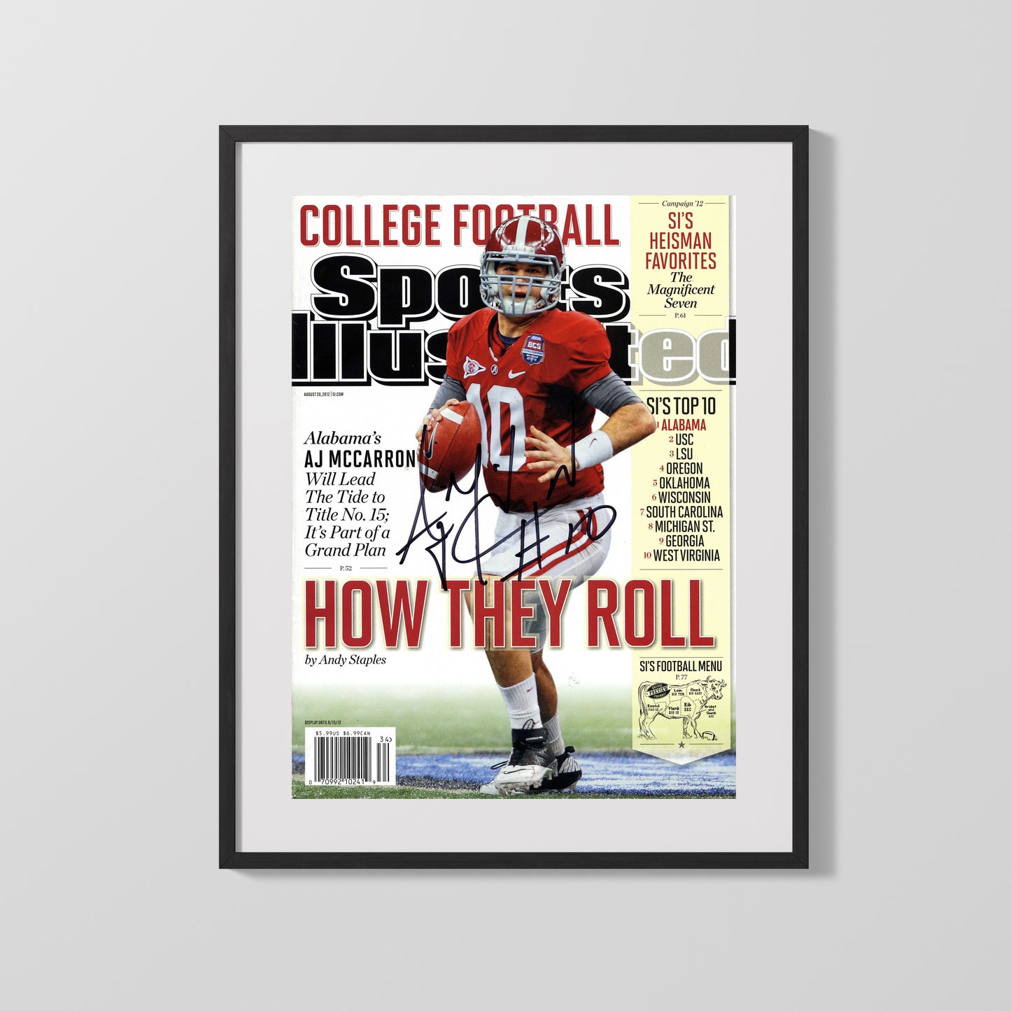 Alabama Autograph SI Print - AJ McCarron - How They Roll