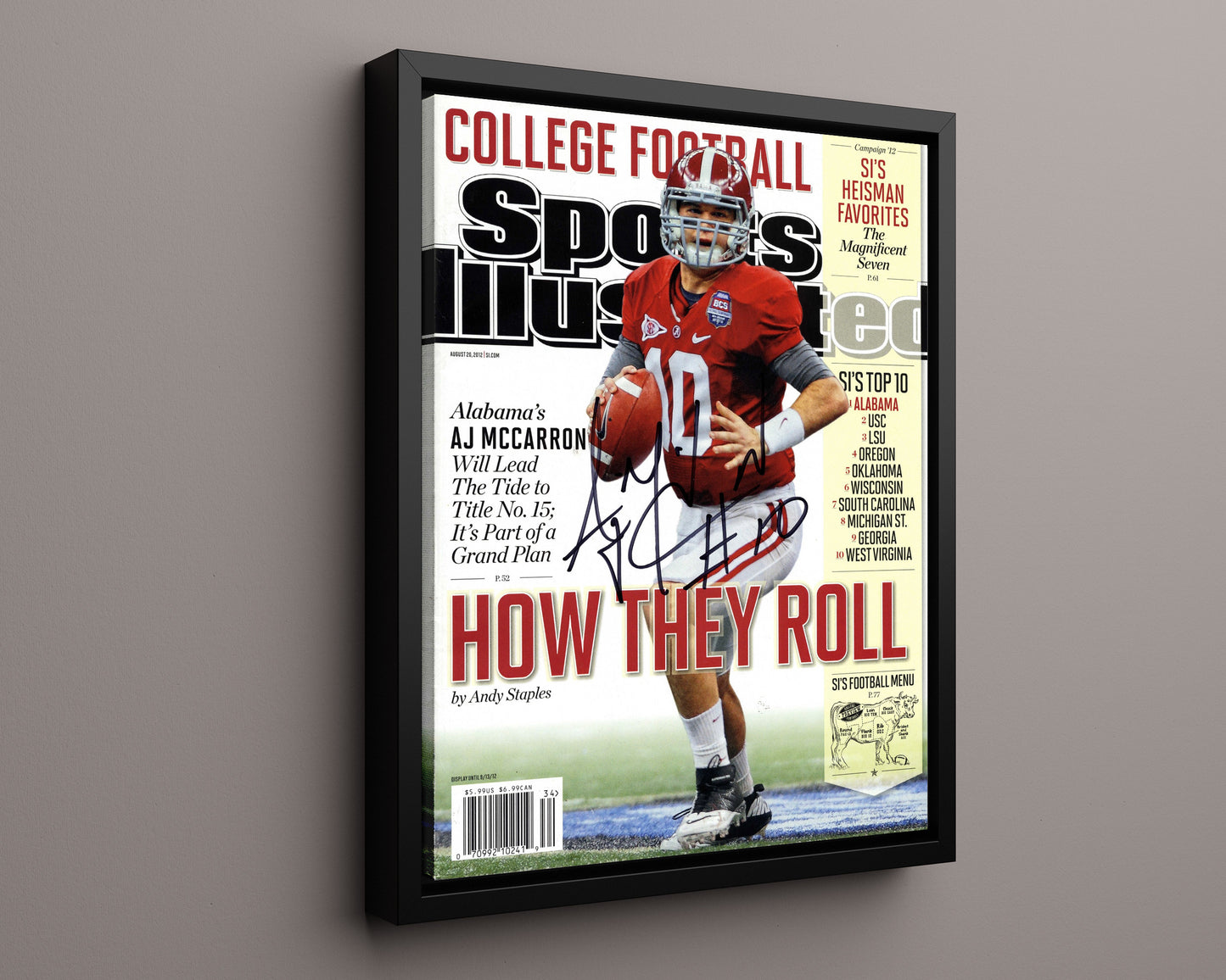 Alabama Autograph SI Print - AJ McCarron - How They Roll
