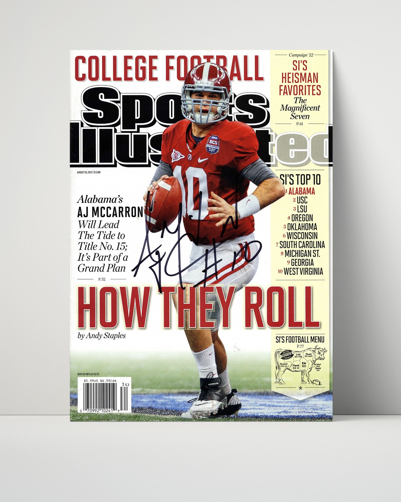 Alabama Autograph SI Print - AJ McCarron - How They Roll