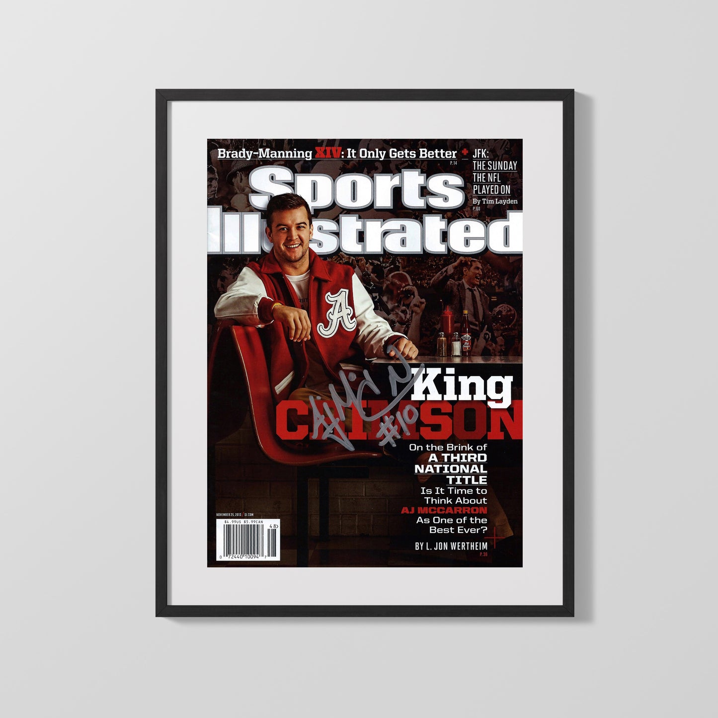 Alabama Autograph SI Print - AJ McCarron - King Crimson