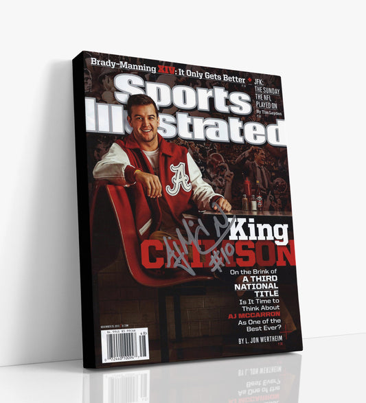 Alabama Autograph SI Canvas - AJ McCarron - King Crimson