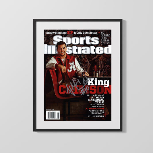 Alabama Autograph SI Print - AJ McCarron - King Crimson College FSPrints Gallery Frame 16x20