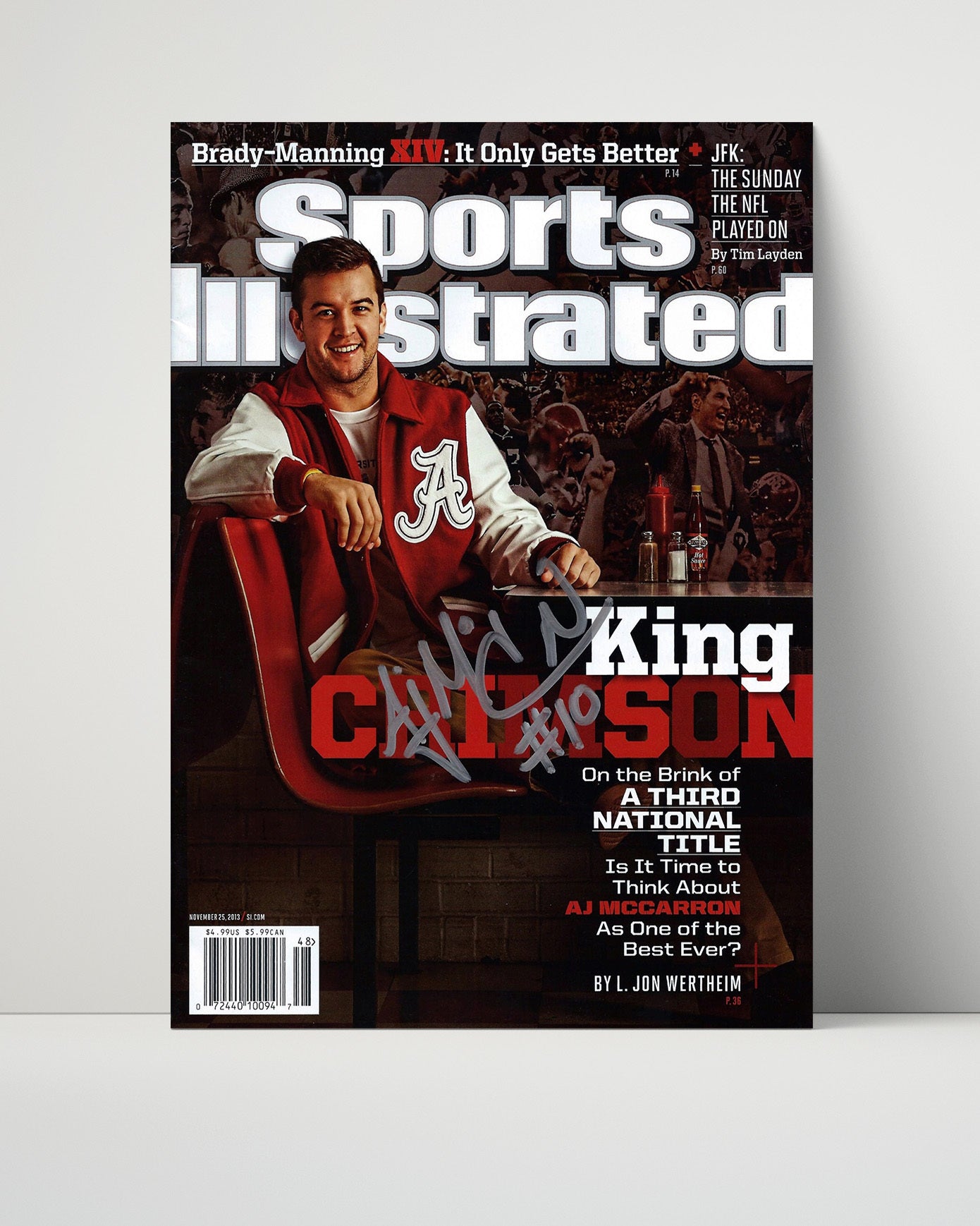 Alabama Autograph SI Print - AJ McCarron - King Crimson