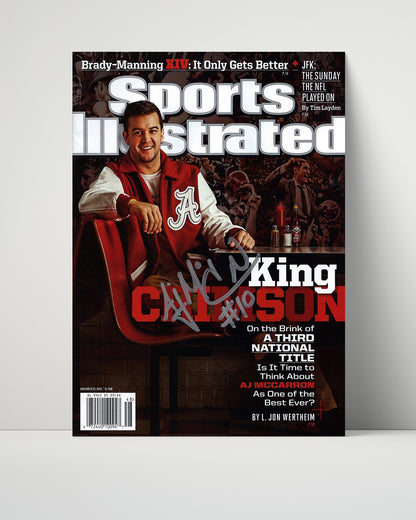 Alabama Autograph SI Print - AJ McCarron - King Crimson