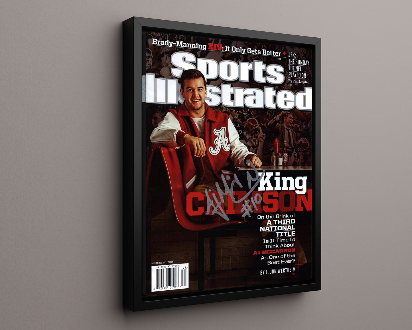 Alabama Autograph SI Print - AJ McCarron - King Crimson