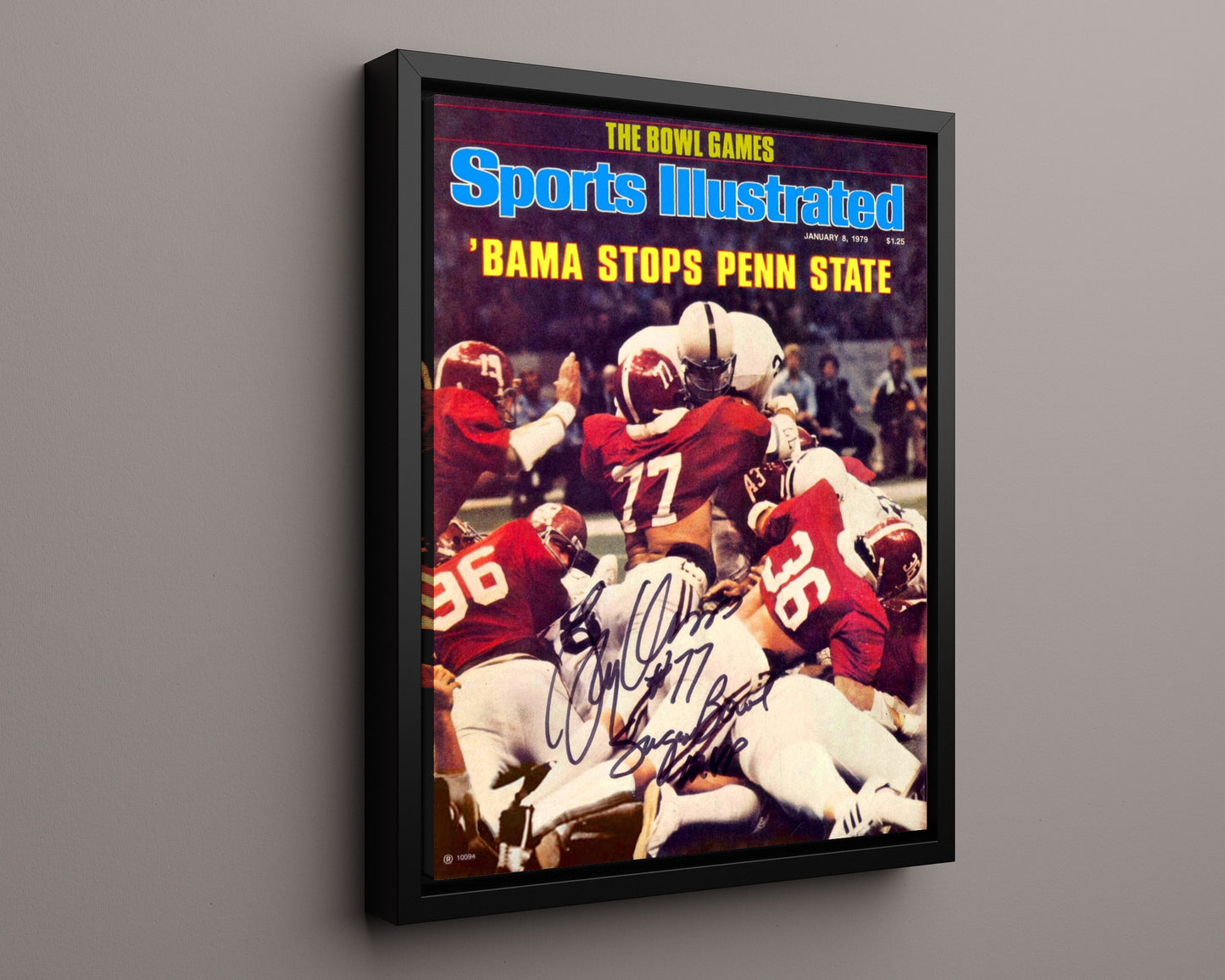 Alabama Autograph SI Print - Barry Krause - Goal Line Stand