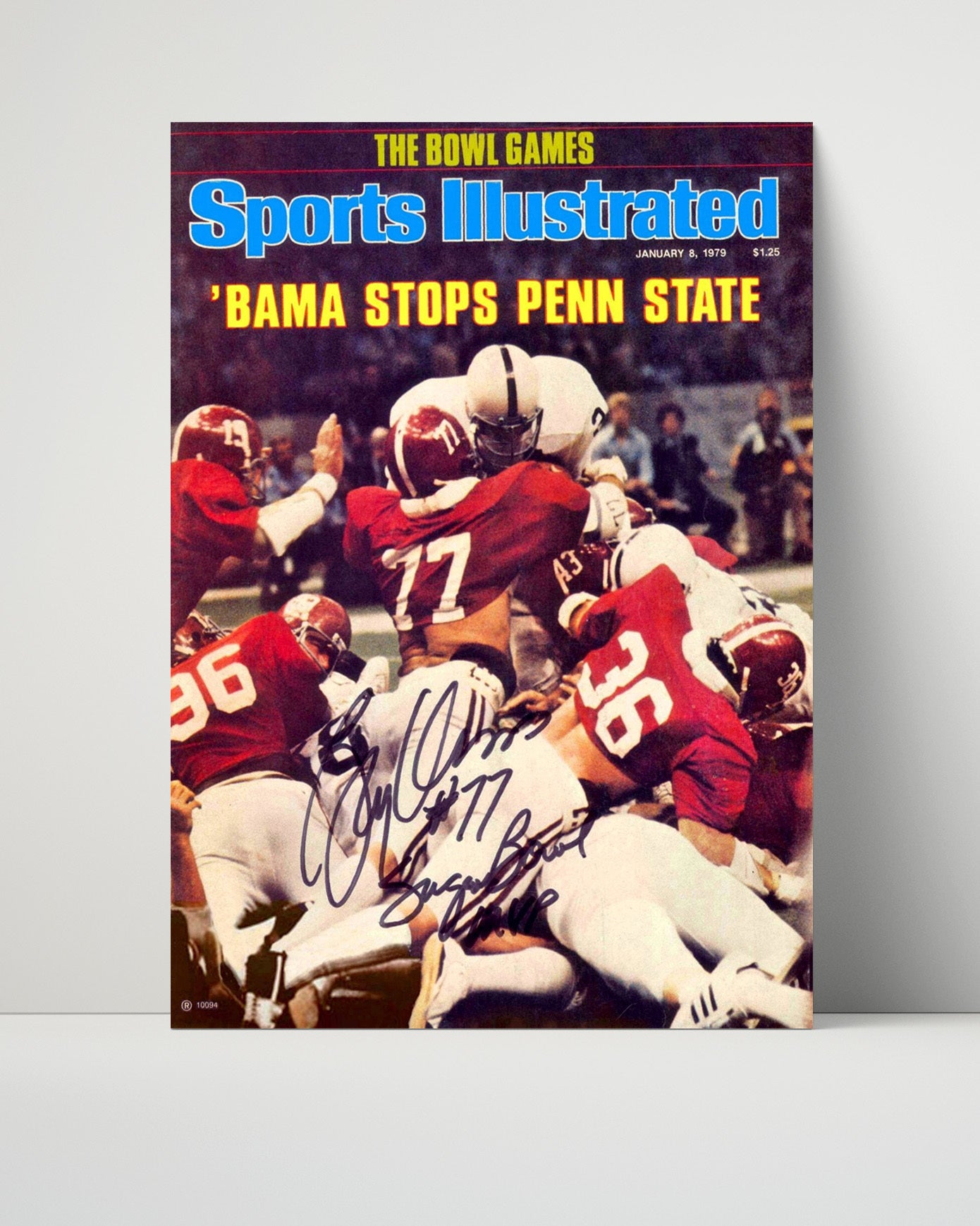 Alabama Autograph SI Print - Barry Krause - Goal Line Stand