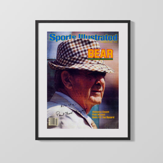 Alabama Autograph SI Print - Bear Bryant - Record Chase