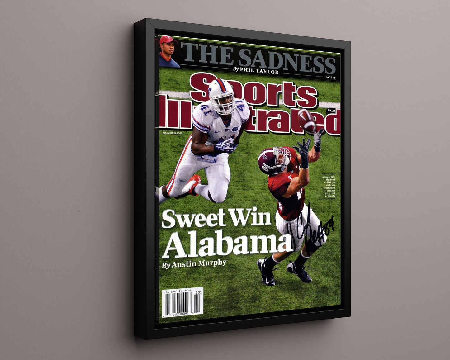 Alabama Autograph SI Print - Colin Peek - Sweet Win Alabama