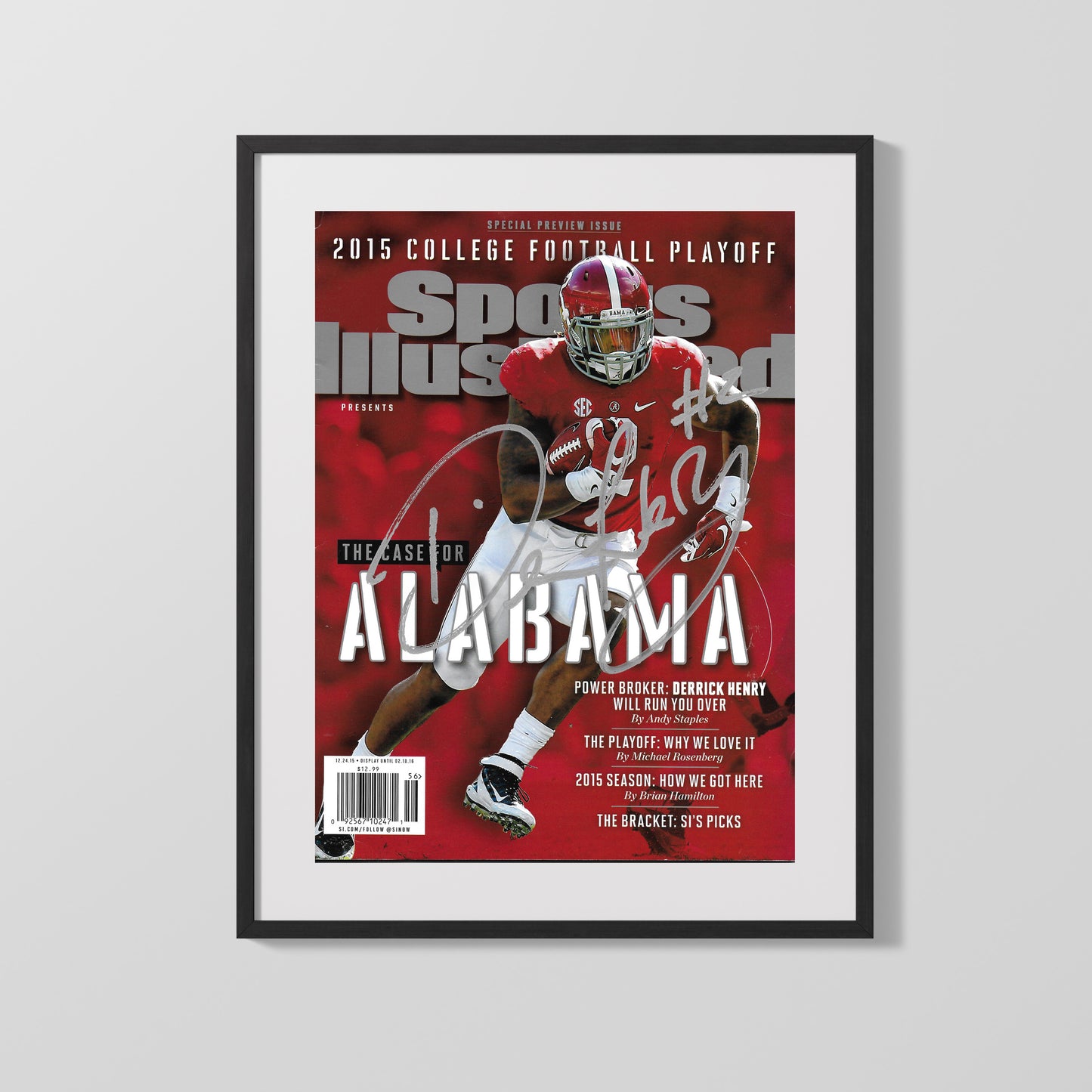 Alabama Autograph SI Print - Derrick Henry Case for Bama - Heisman Freight