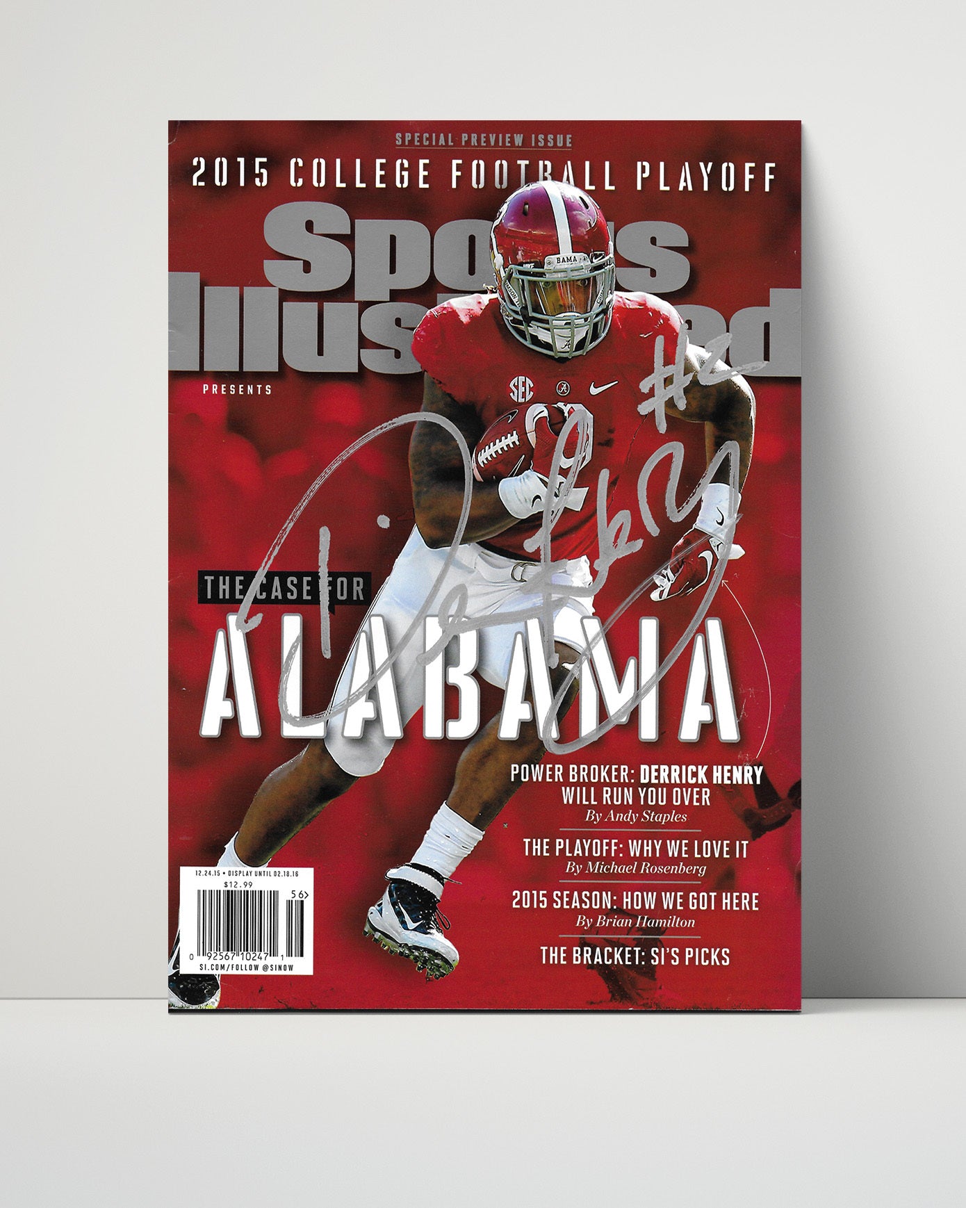 Alabama Autograph SI Print - Derrick Henry Case for Bama - Heisman Freight