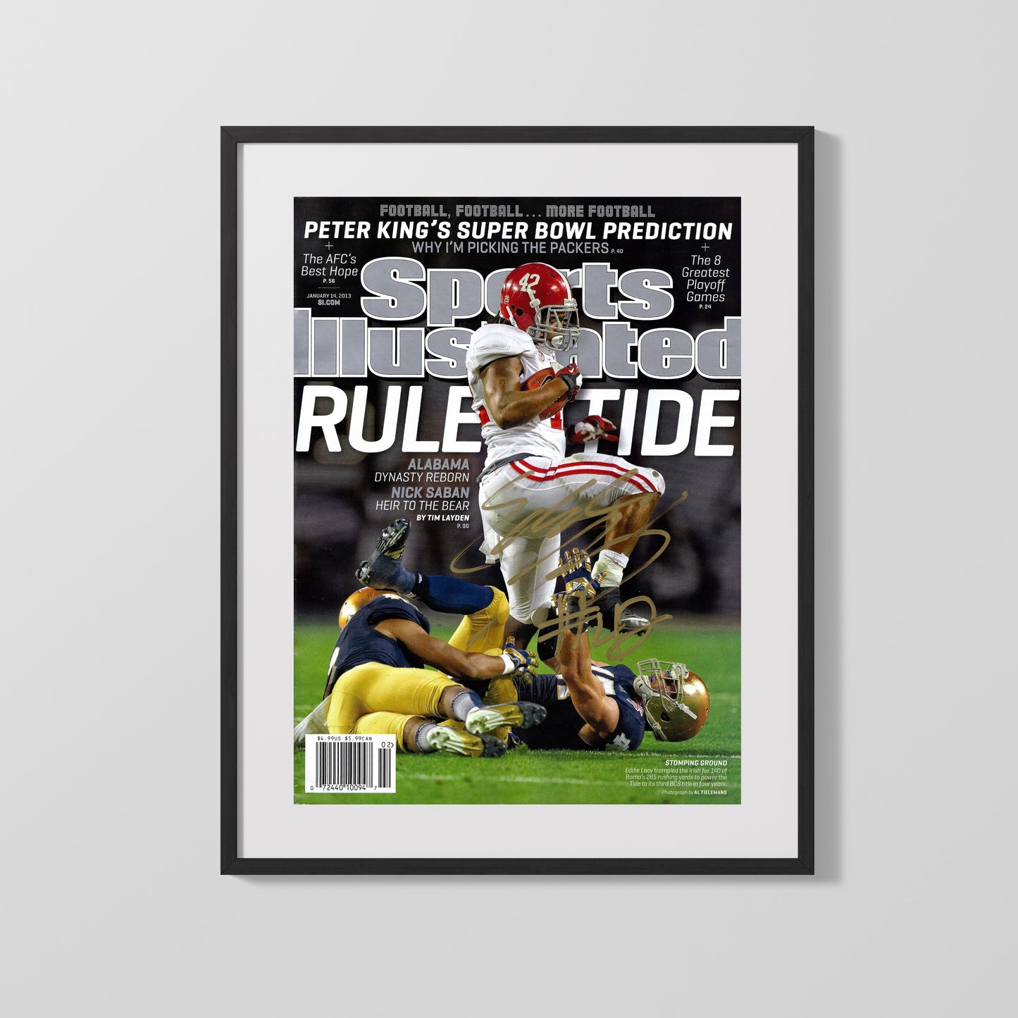 Alabama Autograph SI Print - Eddie Lacy Rule Tide - Power Back Glory