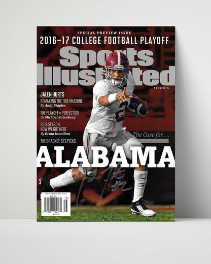 Alabama Autograph SI Print - Jalen Hurts - Playoff Machine College FSPrints Poster 16x20