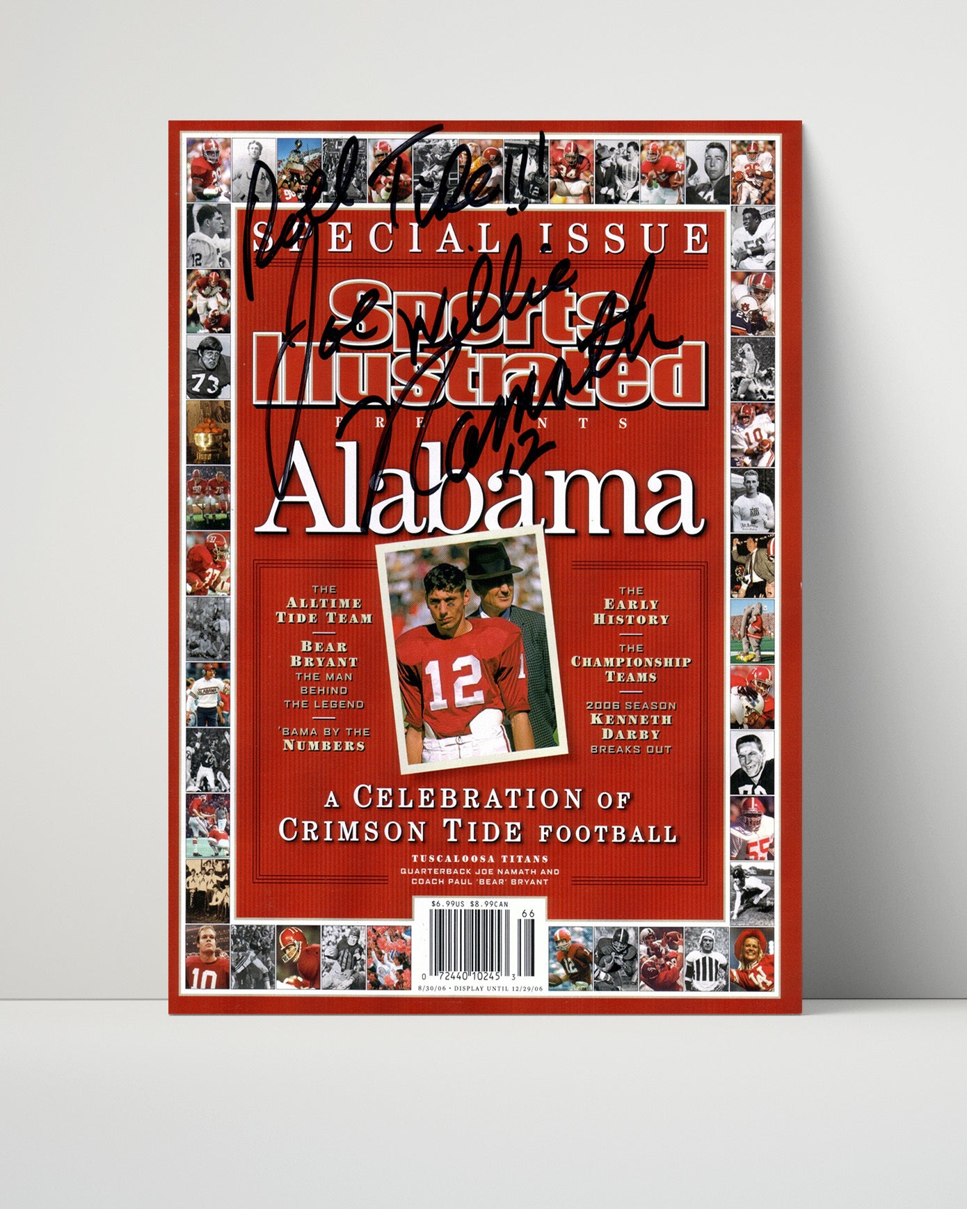 Alabama Autograph SI Print - Joe Namath - Crimson Tide Legend