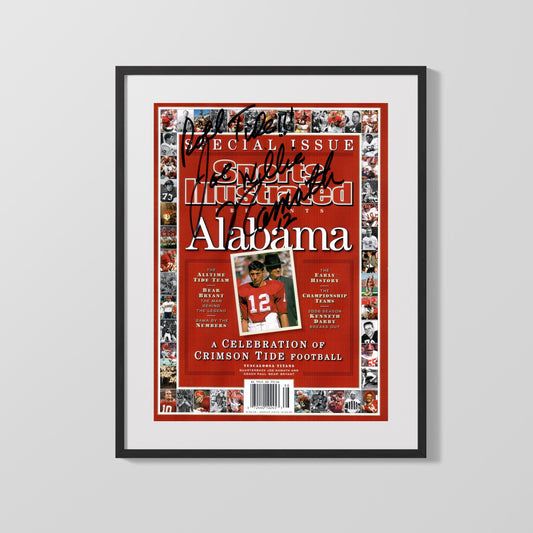 Alabama Autograph SI Print - Joe Namath - Crimson Tide Legend College FSPrints Gallery Frame 16x20