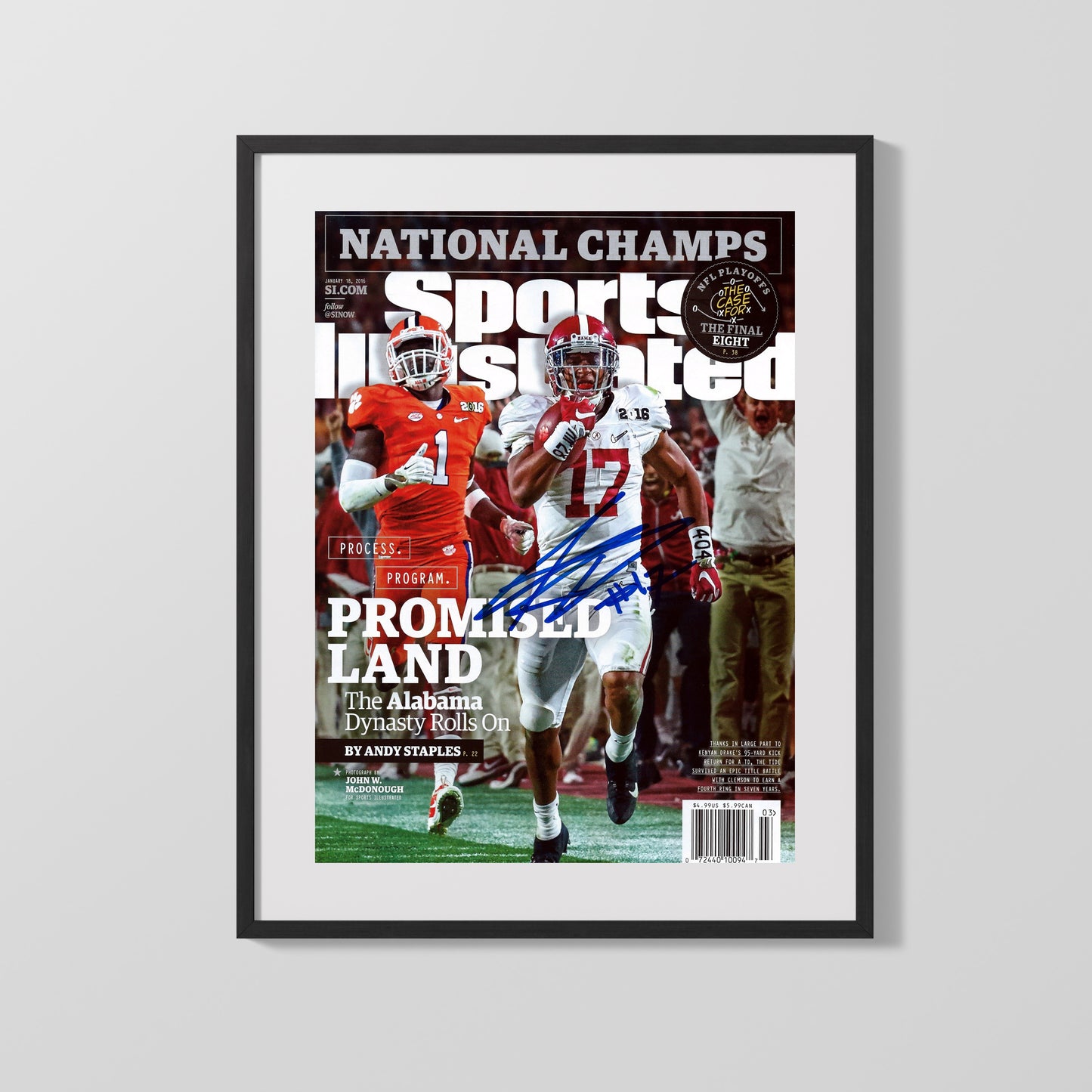 Alabama Autograph SI Print - Kenyan Drake - Promised Land - The Dynasty Rolls On