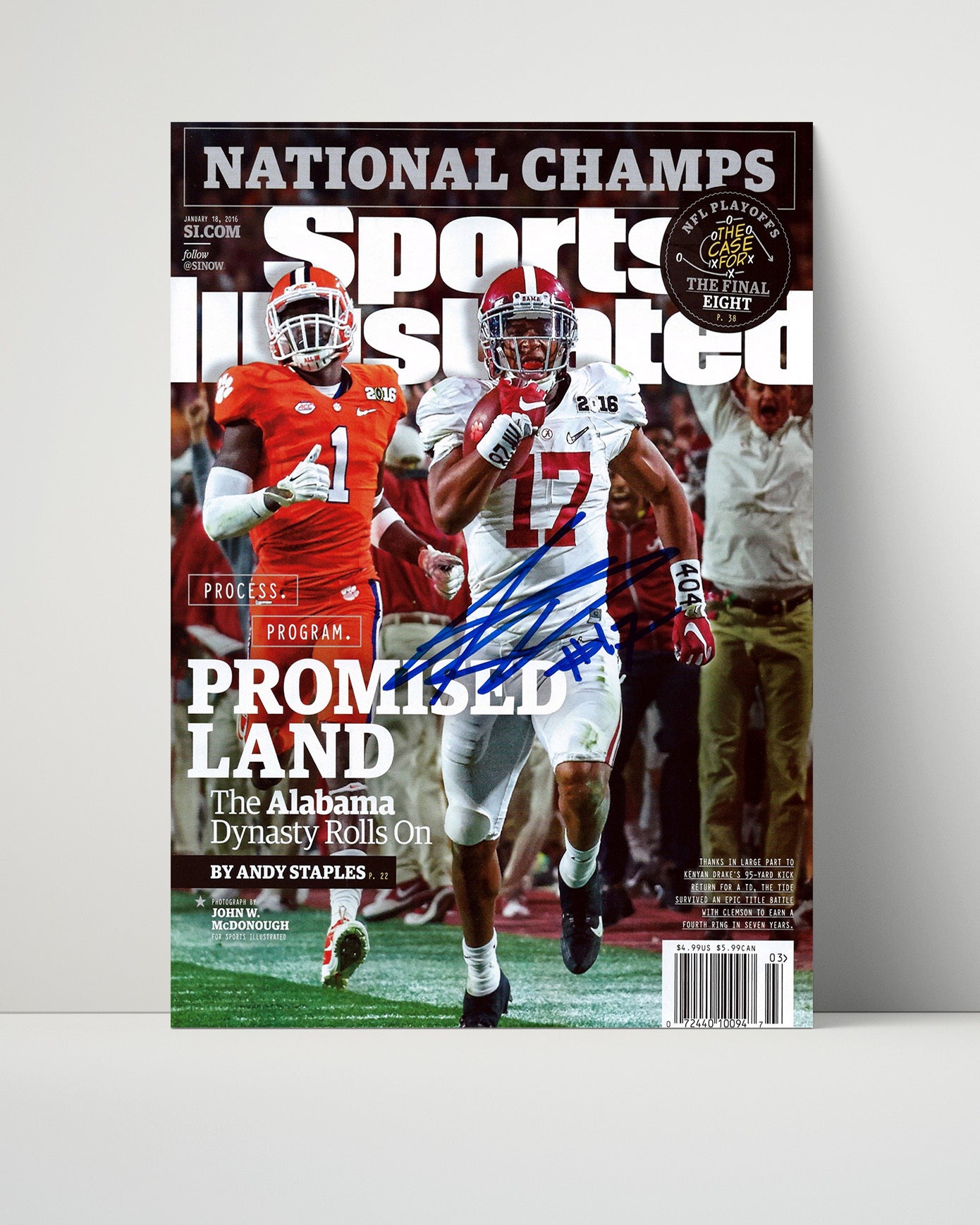 Alabama Autograph SI Print - Kenyan Drake - Promised Land - The Dynasty Rolls On