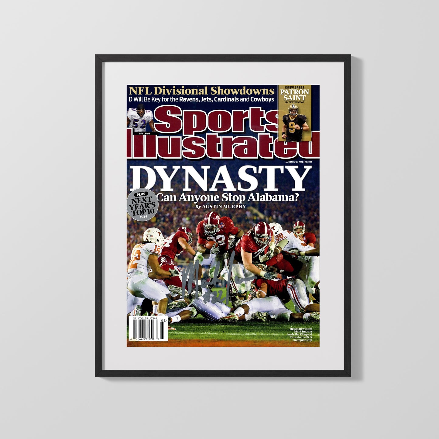 Alabama Autograph SI Print - Mark Ingram Dynasty - Heisman Power