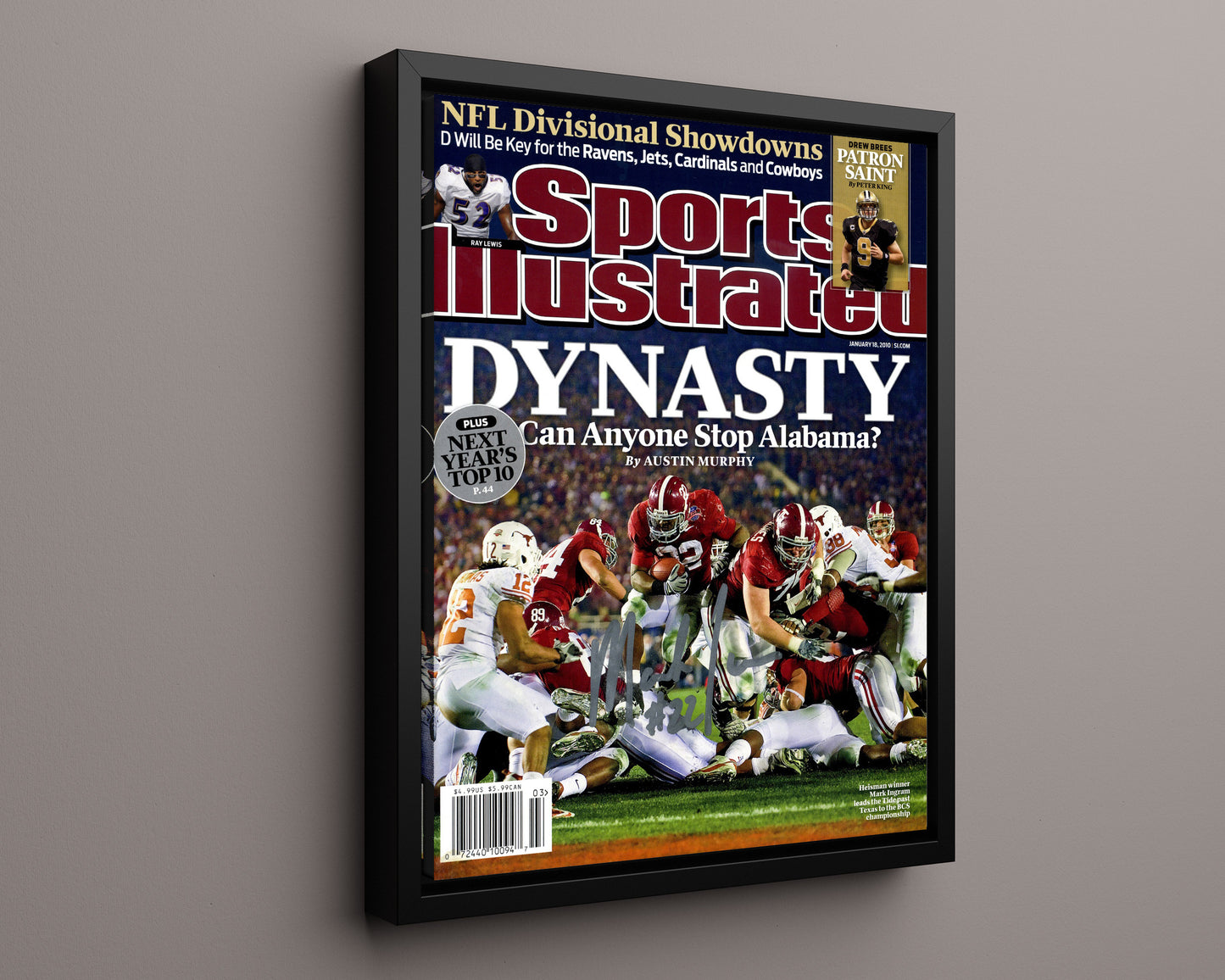 Alabama Autograph SI Print - Mark Ingram - Pride of the Tide