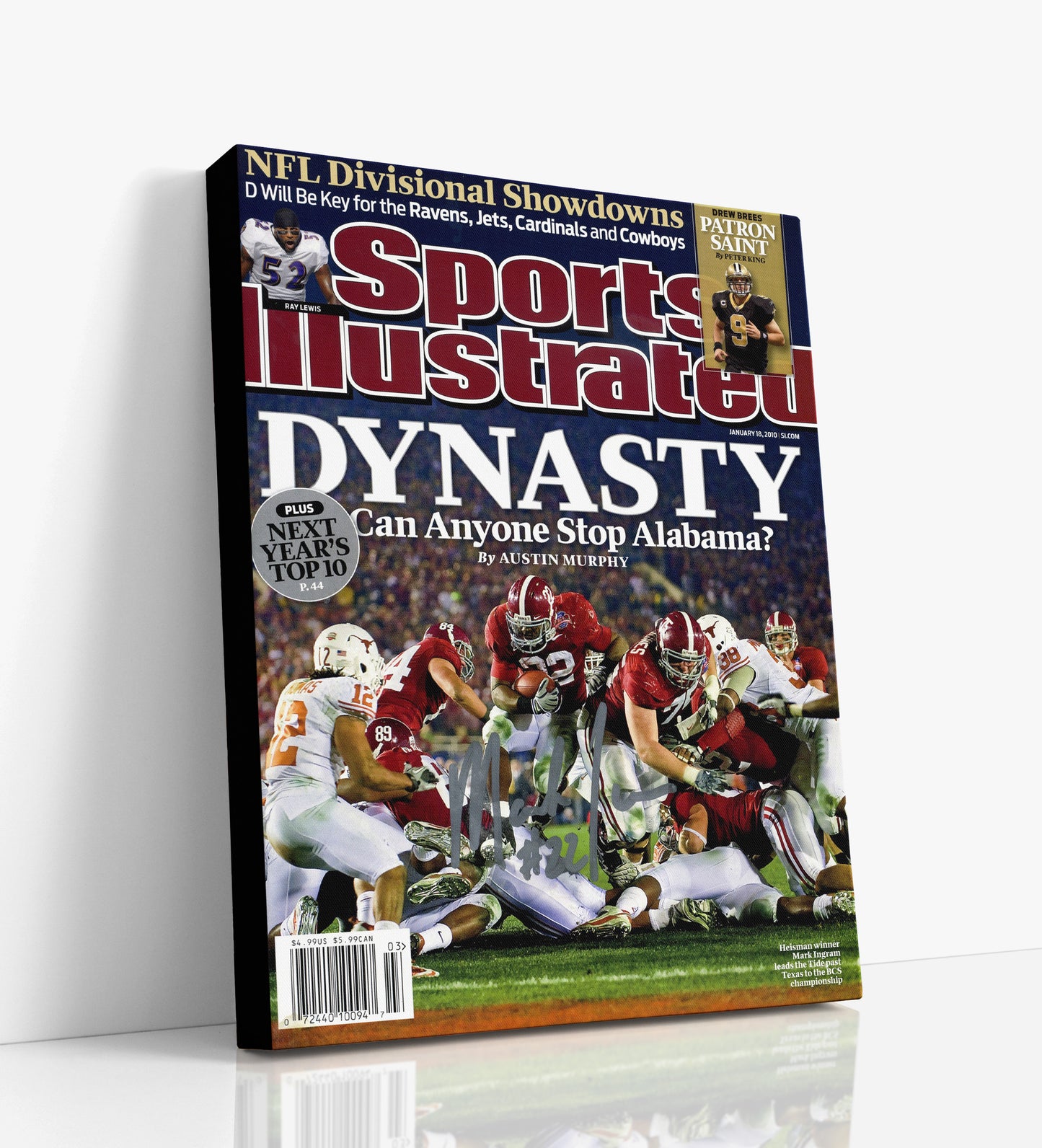 Alabama Autograph SI Canvas - Mark Ingram Dynasty - Heisman Power