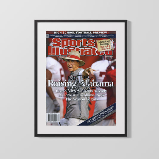 Alabama Autograph SI Print - Nick Saban - Raising Alabama