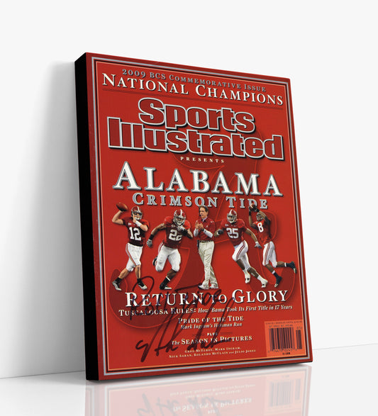 Alabama Autograph SI Canvas - Nick Saban - Return to Glory 2009