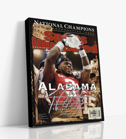 Alabama Autograph SI Canvas - Trent Richardson - Tide Rolls to the Top