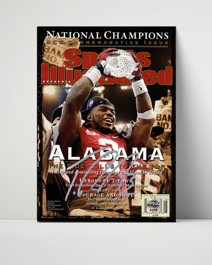 Alabama Autograph SI Print - Trent Richardson - Tide Rolls to the Top