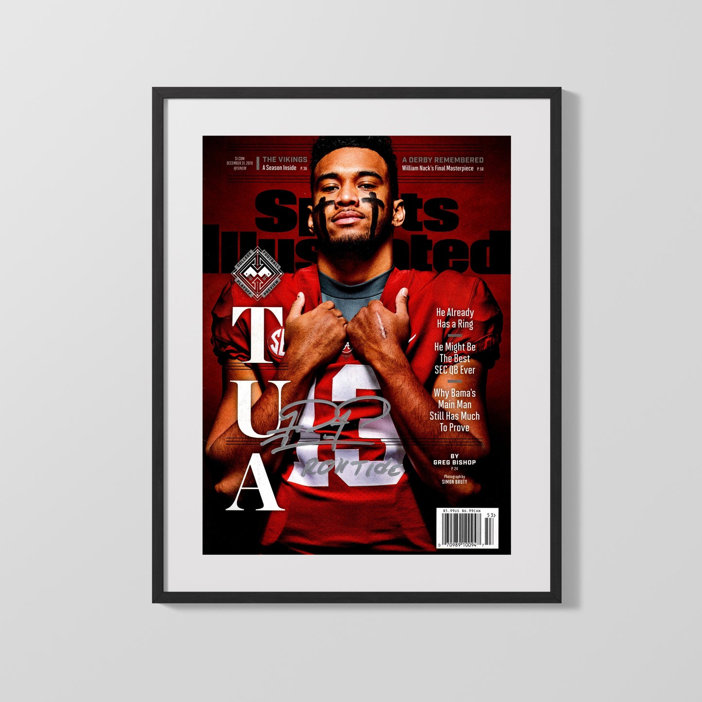 Alabama Autograph SI Print - Tua Tagovailoa - Roll Tide Legacy