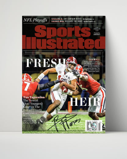 Alabama Autograph SI Print - Tua Tagovailoa - Roll Tide Legacy