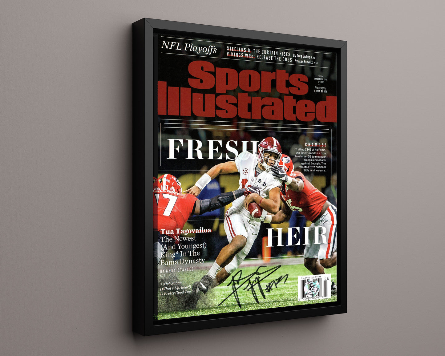 Alabama Autograph SI Print - Tua Tagovailoa - Roll Tide Legacy