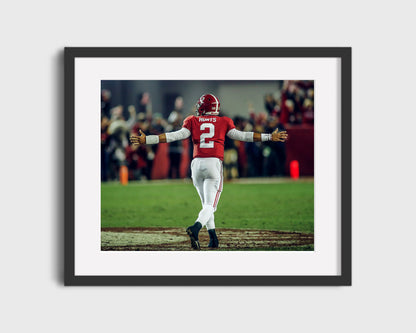 Alabama Print - Alabama - Jalen Hurts - Arms Extended -  - Crimson Glory