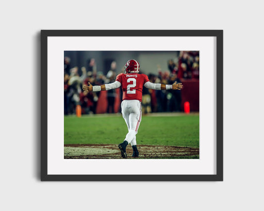 Alabama Print - Alabama - Jalen Hurts - Arms Extended -  - Crimson Glory
