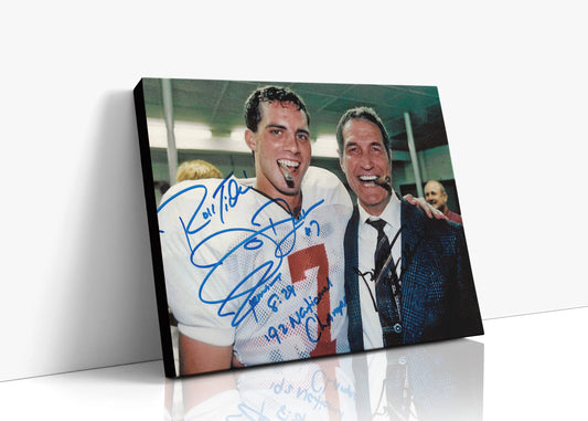 Alabama Canvas - Alabama - Jay Barker and Gene Stallings - Cigar Celebration - Crimson Glory