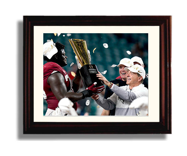 Alabama Print - Alabama - Nick Saban - 2020 Championship Trophy - Crimson Glory