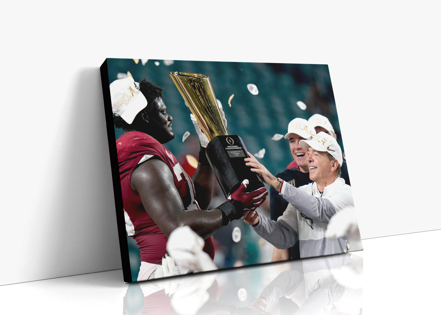 Alabama Canvas - Alabama - Nick Saban - 2020 Championship Trophy - Crimson Glory